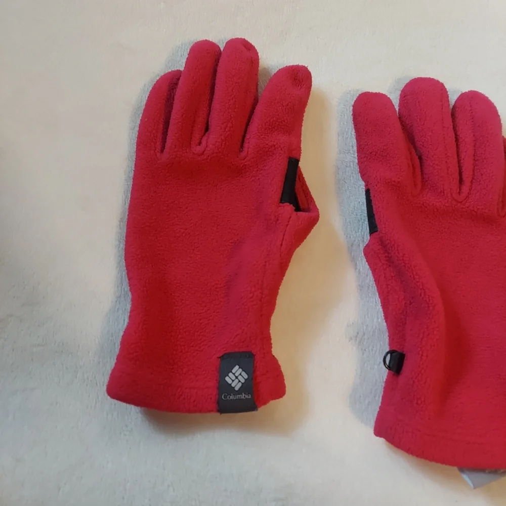 Columbia Pink Fleece Gloves Girls Size Medium Winter
